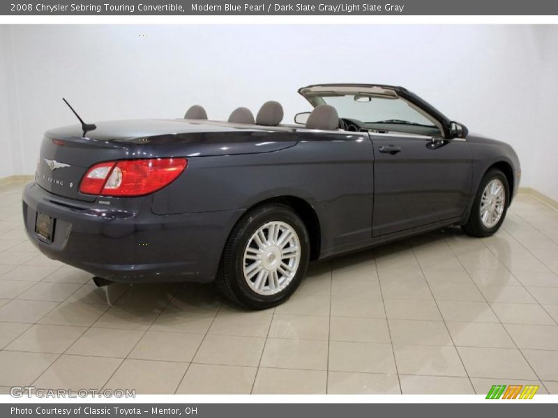 Modern Blue Pearl / Dark Slate Gray/Light Slate Gray 2008 Chrysler Sebring Touring Convertible