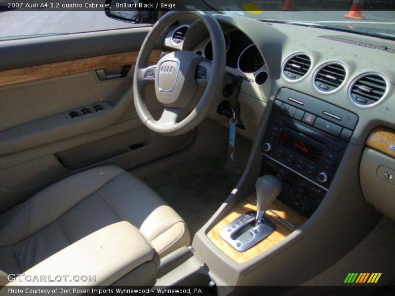 Brilliant Black / Beige 2007 Audi A4 3.2 quattro Cabriolet