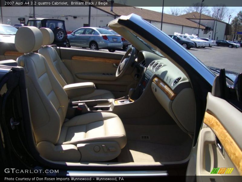 Brilliant Black / Beige 2007 Audi A4 3.2 quattro Cabriolet
