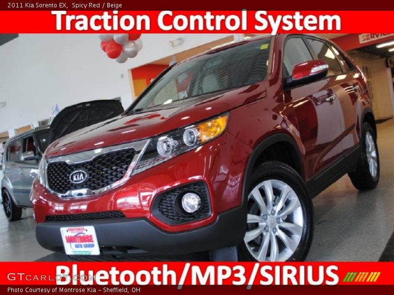 Spicy Red / Beige 2011 Kia Sorento EX