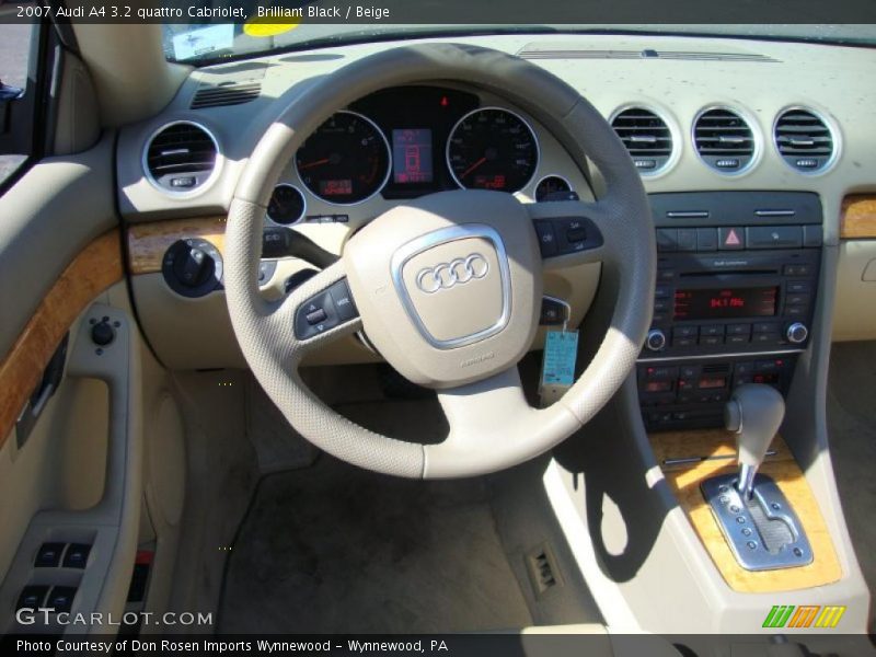 Brilliant Black / Beige 2007 Audi A4 3.2 quattro Cabriolet