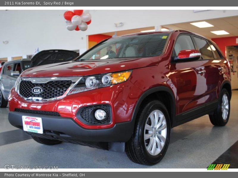 Spicy Red / Beige 2011 Kia Sorento EX