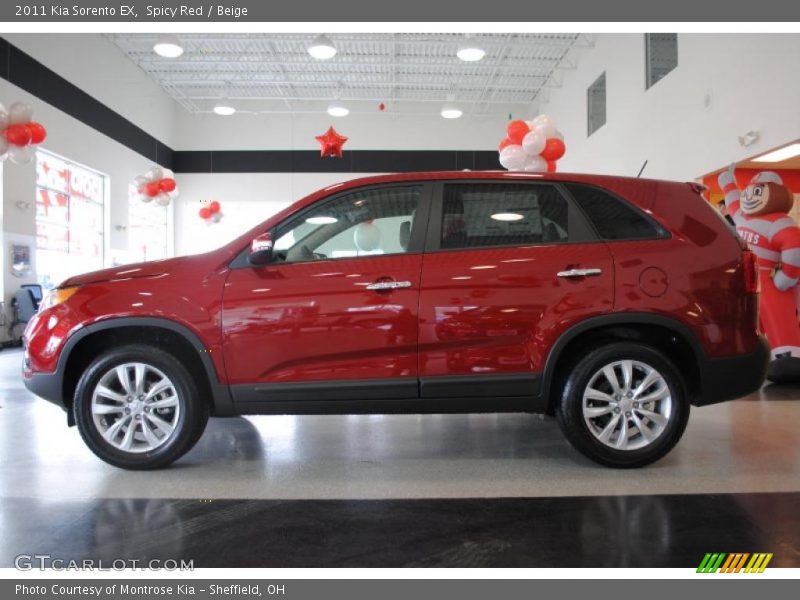 Spicy Red / Beige 2011 Kia Sorento EX