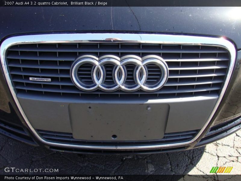Brilliant Black / Beige 2007 Audi A4 3.2 quattro Cabriolet
