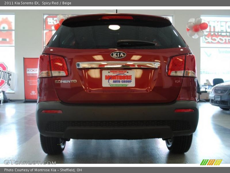 Spicy Red / Beige 2011 Kia Sorento EX