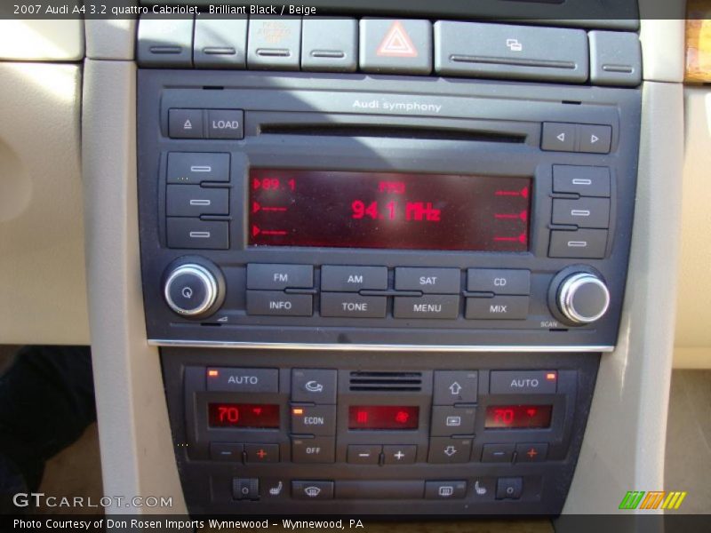 Brilliant Black / Beige 2007 Audi A4 3.2 quattro Cabriolet