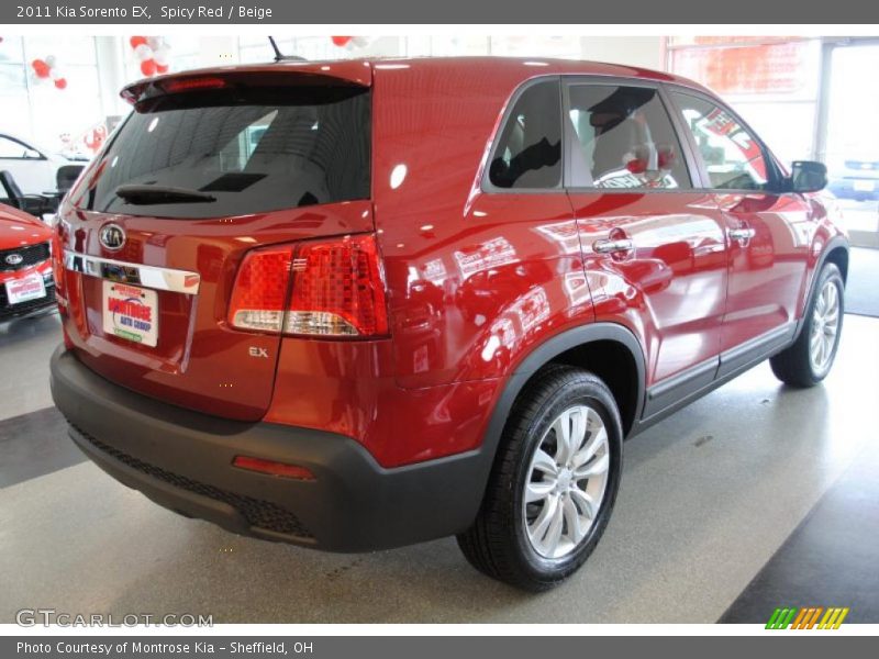 Spicy Red / Beige 2011 Kia Sorento EX