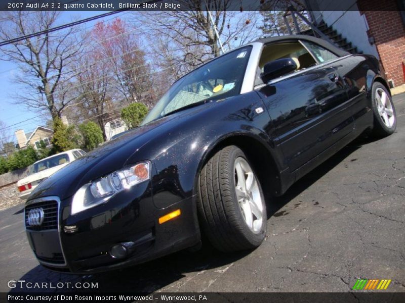 Brilliant Black / Beige 2007 Audi A4 3.2 quattro Cabriolet