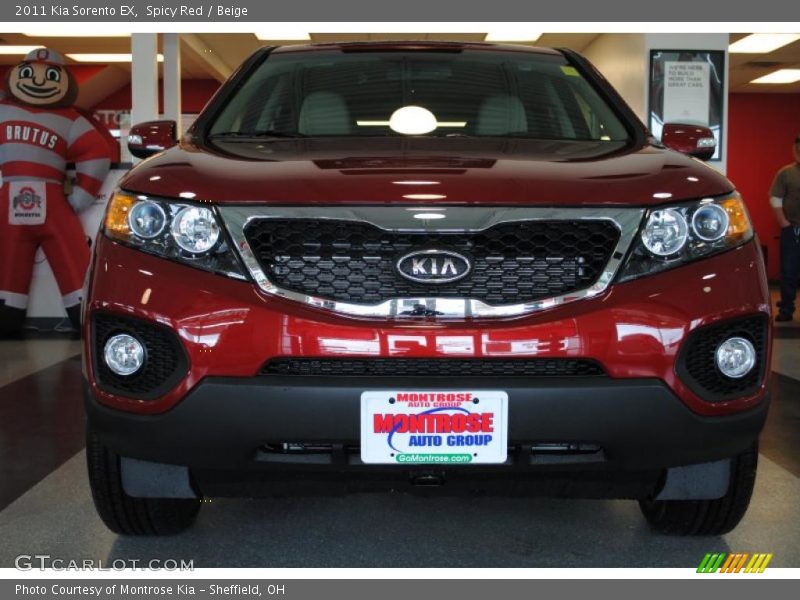 Spicy Red / Beige 2011 Kia Sorento EX