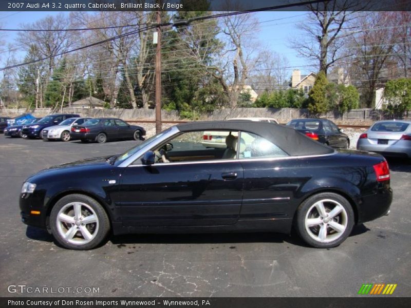 Brilliant Black / Beige 2007 Audi A4 3.2 quattro Cabriolet