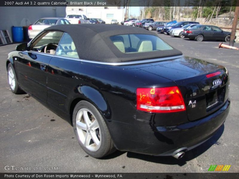 Brilliant Black / Beige 2007 Audi A4 3.2 quattro Cabriolet