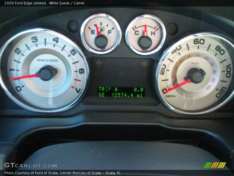White Suede / Camel 2009 Ford Edge Limited