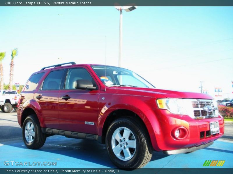 Redfire Metallic / Stone 2008 Ford Escape XLT V6