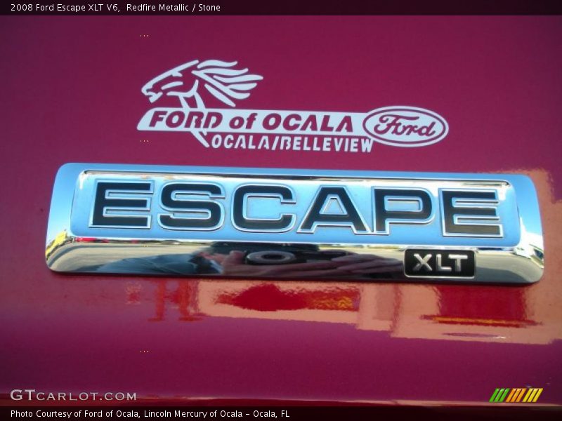Redfire Metallic / Stone 2008 Ford Escape XLT V6