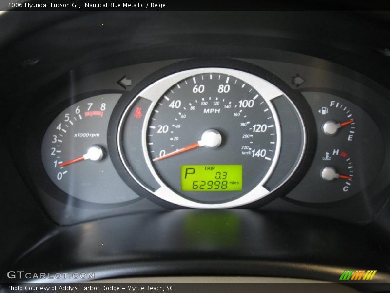 Nautical Blue Metallic / Beige 2006 Hyundai Tucson GL