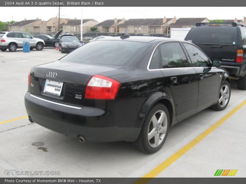 Brilliant Black / Black 2004 Audi A4 3.0 quattro Sedan