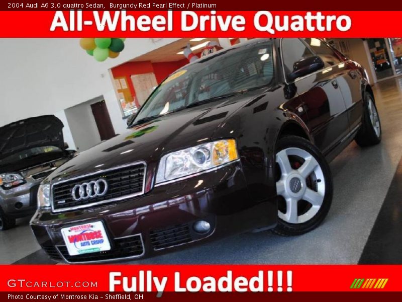Burgundy Red Pearl Effect / Platinum 2004 Audi A6 3.0 quattro Sedan