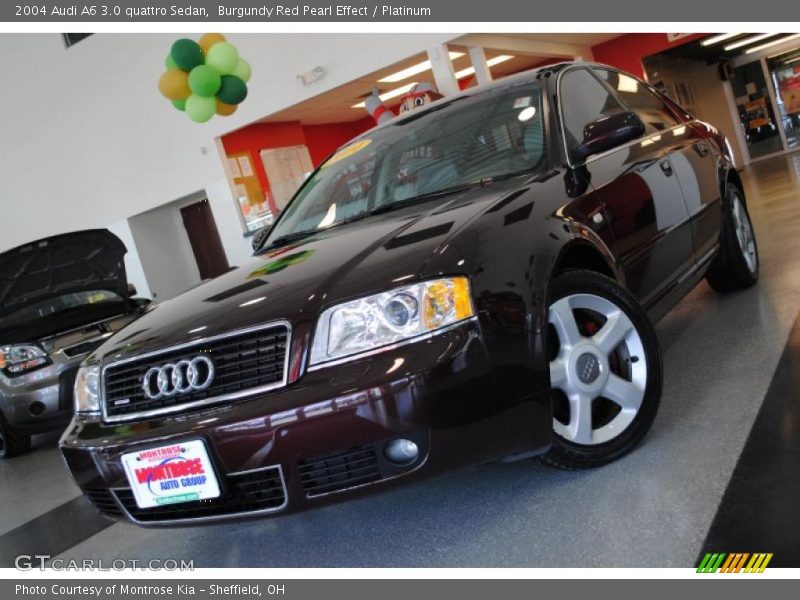 Burgundy Red Pearl Effect / Platinum 2004 Audi A6 3.0 quattro Sedan