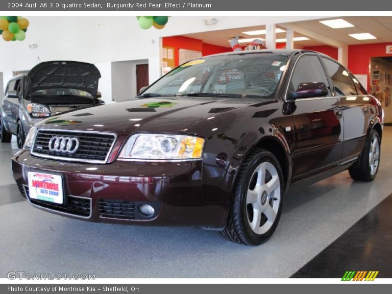 Burgundy Red Pearl Effect / Platinum 2004 Audi A6 3.0 quattro Sedan