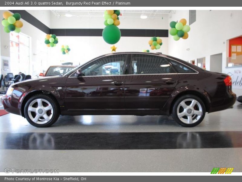 Burgundy Red Pearl Effect / Platinum 2004 Audi A6 3.0 quattro Sedan
