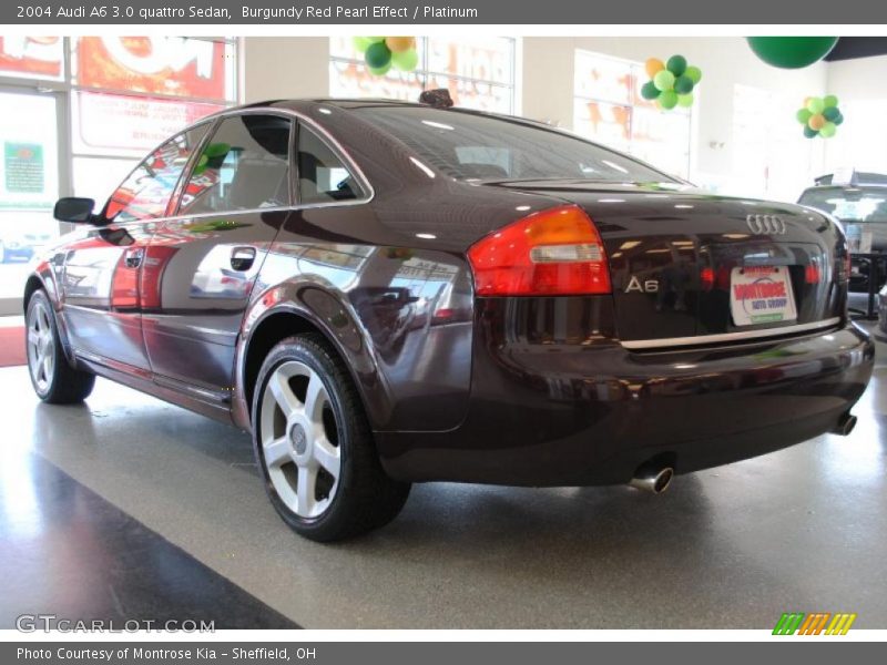 Burgundy Red Pearl Effect / Platinum 2004 Audi A6 3.0 quattro Sedan