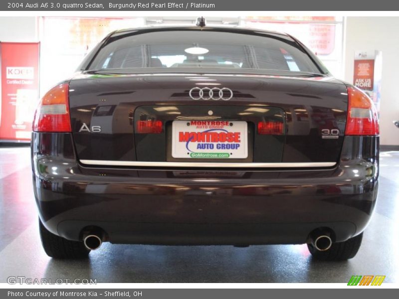 Burgundy Red Pearl Effect / Platinum 2004 Audi A6 3.0 quattro Sedan