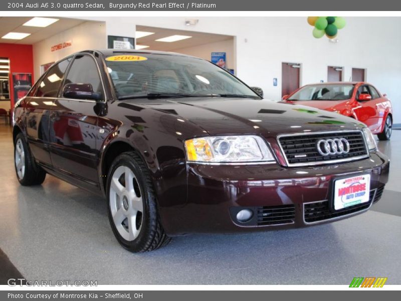 Burgundy Red Pearl Effect / Platinum 2004 Audi A6 3.0 quattro Sedan