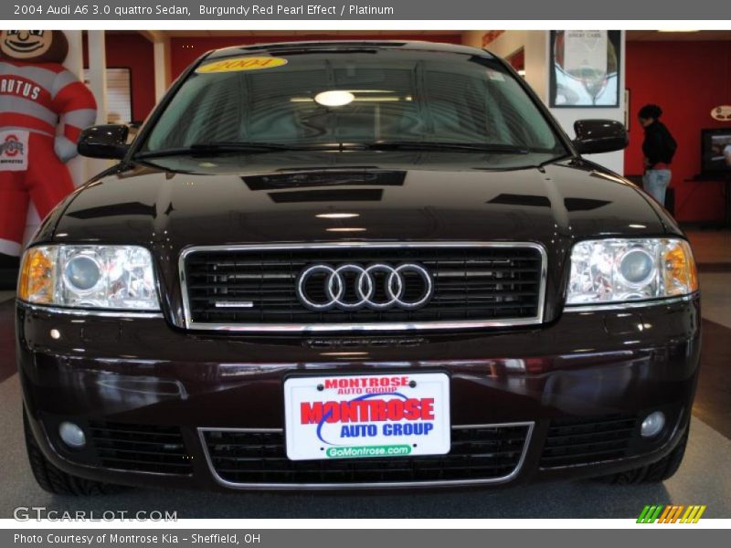 Burgundy Red Pearl Effect / Platinum 2004 Audi A6 3.0 quattro Sedan