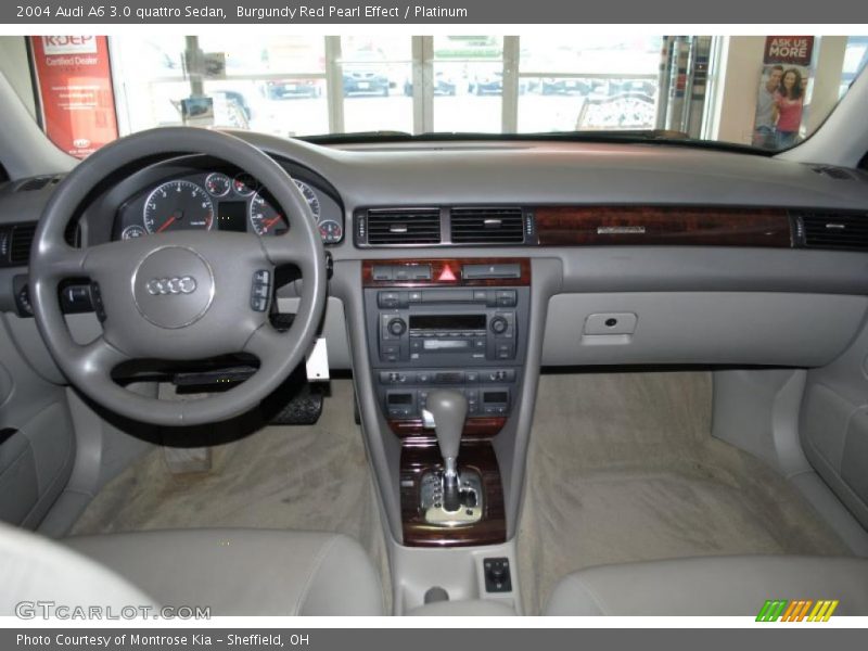 Burgundy Red Pearl Effect / Platinum 2004 Audi A6 3.0 quattro Sedan