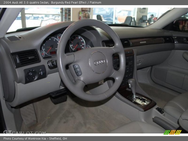 Burgundy Red Pearl Effect / Platinum 2004 Audi A6 3.0 quattro Sedan
