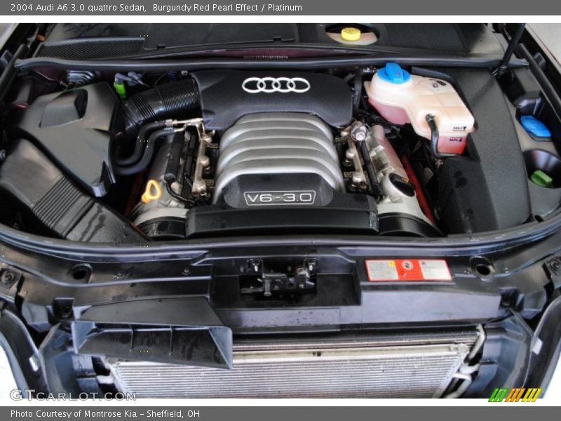 Burgundy Red Pearl Effect / Platinum 2004 Audi A6 3.0 quattro Sedan