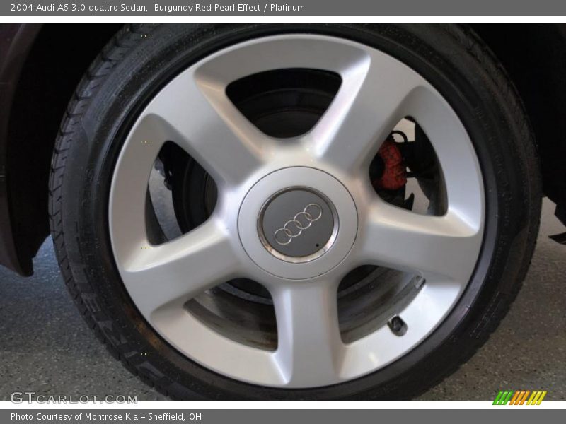 Burgundy Red Pearl Effect / Platinum 2004 Audi A6 3.0 quattro Sedan
