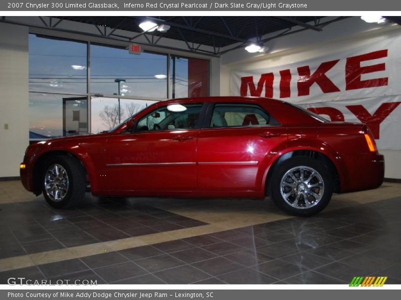 Inferno Red Crystal Pearlcoat / Dark Slate Gray/Light Graystone 2007 Chrysler 300 Limited Glassback