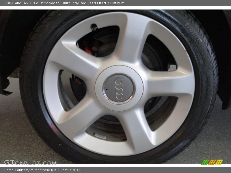 Burgundy Red Pearl Effect / Platinum 2004 Audi A6 3.0 quattro Sedan