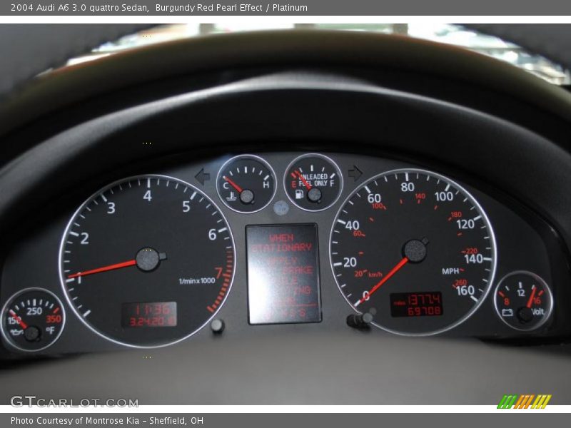 Burgundy Red Pearl Effect / Platinum 2004 Audi A6 3.0 quattro Sedan