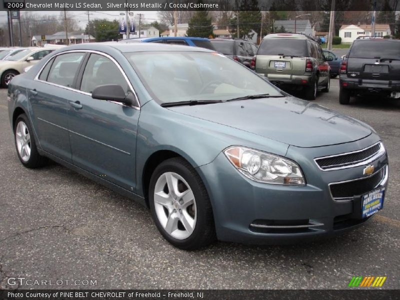 Silver Moss Metallic / Cocoa/Cashmere 2009 Chevrolet Malibu LS Sedan