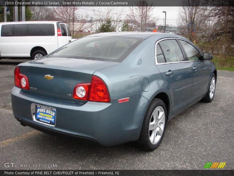 Silver Moss Metallic / Cocoa/Cashmere 2009 Chevrolet Malibu LS Sedan