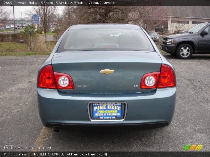 Silver Moss Metallic / Cocoa/Cashmere 2009 Chevrolet Malibu LS Sedan