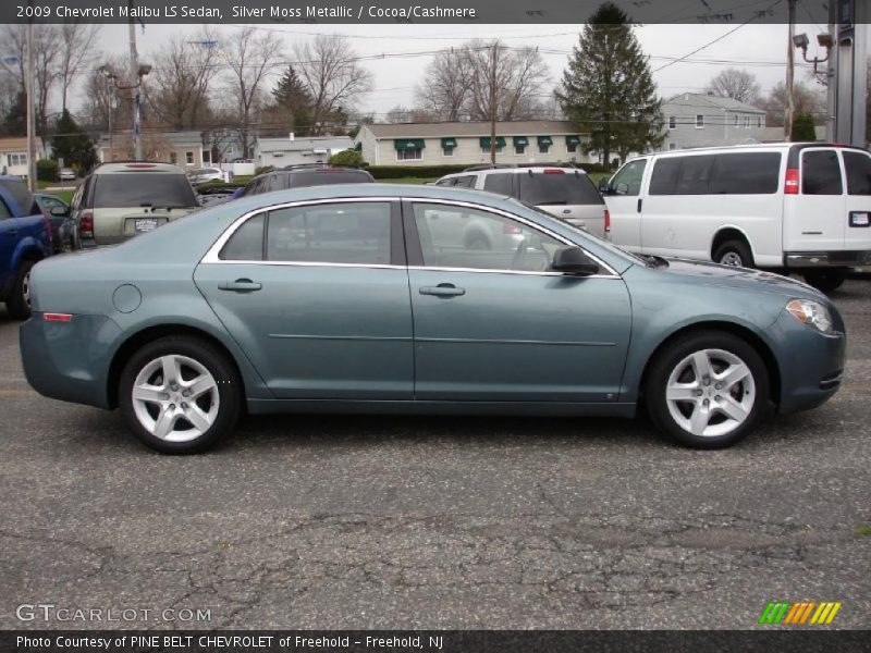 Silver Moss Metallic / Cocoa/Cashmere 2009 Chevrolet Malibu LS Sedan