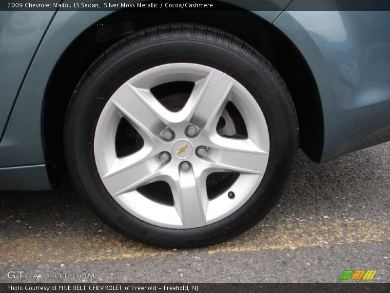 Silver Moss Metallic / Cocoa/Cashmere 2009 Chevrolet Malibu LS Sedan
