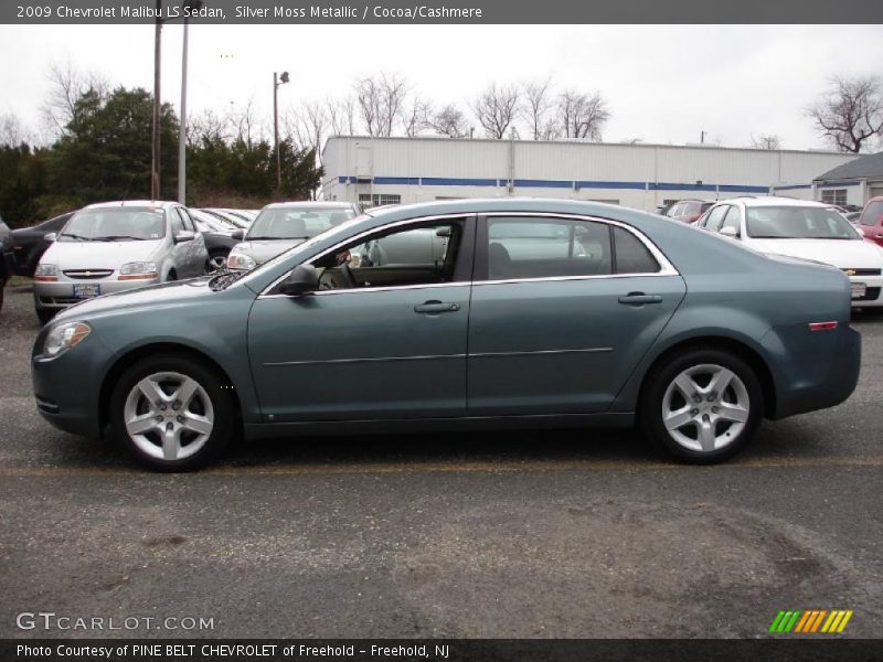 Silver Moss Metallic / Cocoa/Cashmere 2009 Chevrolet Malibu LS Sedan