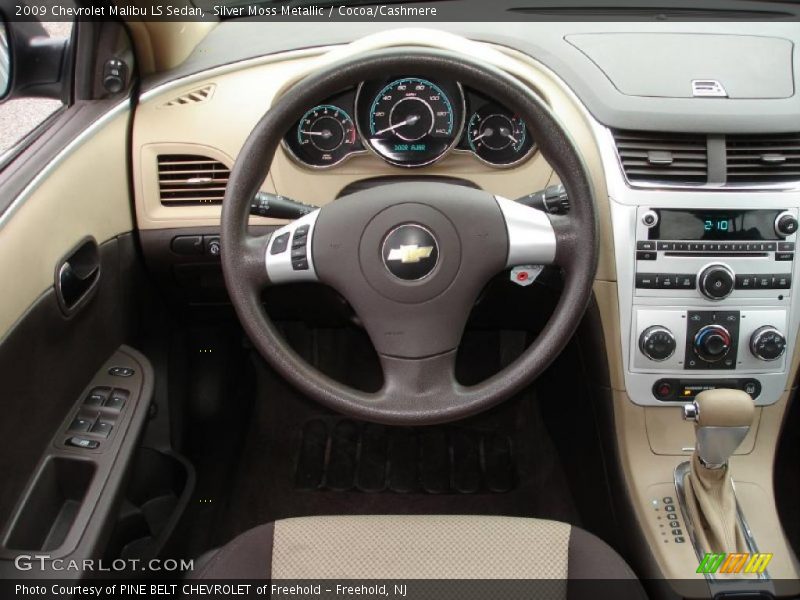 Silver Moss Metallic / Cocoa/Cashmere 2009 Chevrolet Malibu LS Sedan