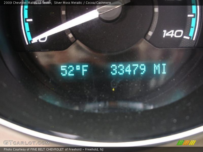 Silver Moss Metallic / Cocoa/Cashmere 2009 Chevrolet Malibu LS Sedan