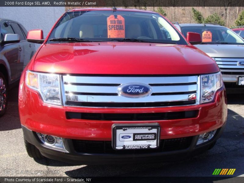 Redfire Metallic / Camel 2008 Ford Edge SEL AWD