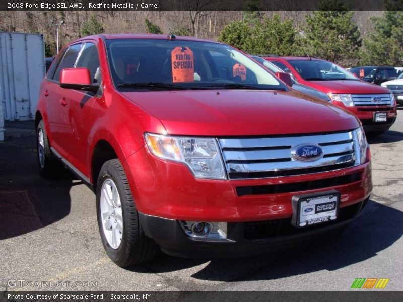 Redfire Metallic / Camel 2008 Ford Edge SEL AWD