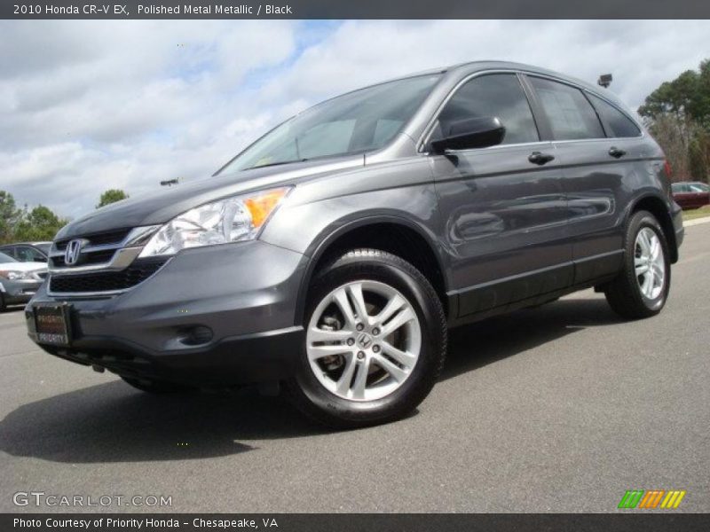 Polished Metal Metallic / Black 2010 Honda CR-V EX