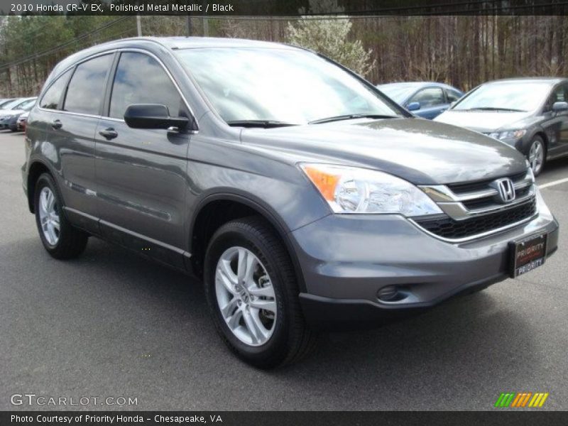 Polished Metal Metallic / Black 2010 Honda CR-V EX