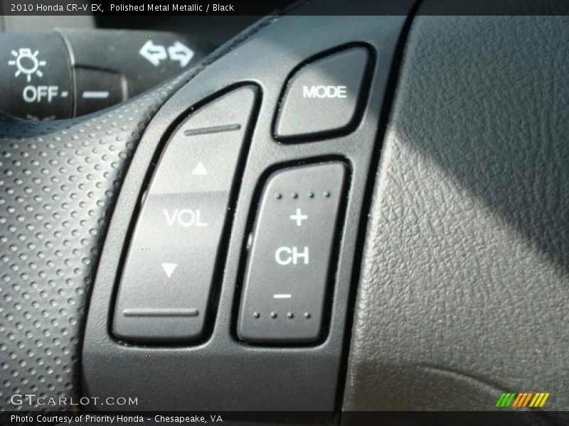 Polished Metal Metallic / Black 2010 Honda CR-V EX