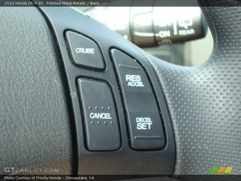 Polished Metal Metallic / Black 2010 Honda CR-V EX