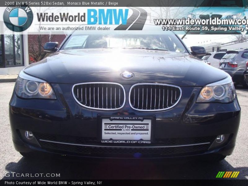 Monaco Blue Metallic / Beige 2008 BMW 5 Series 528xi Sedan
